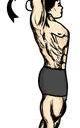Tricepsové tlaky ve stoje s jednoručními činkami
